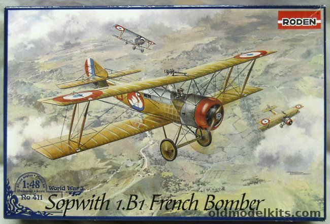 Roden 1/48 Sopwith 1.B1 French Bomber - (1B1), RO411 plastic model kit